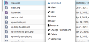 modificar htaccess
